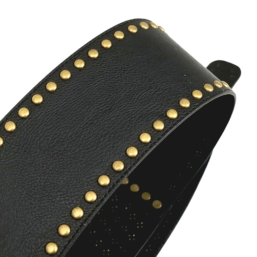 Belt Wide Black Brown 80s Punk Style Belt M L XL Studded Rocker Belt Metal Belts - Picture 9 of 11